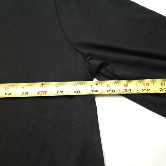 Anthony Richards Top Womens Large Black Stretch 3/4 Sleeve Blouse 38 in Chest - Picture 3 of 12